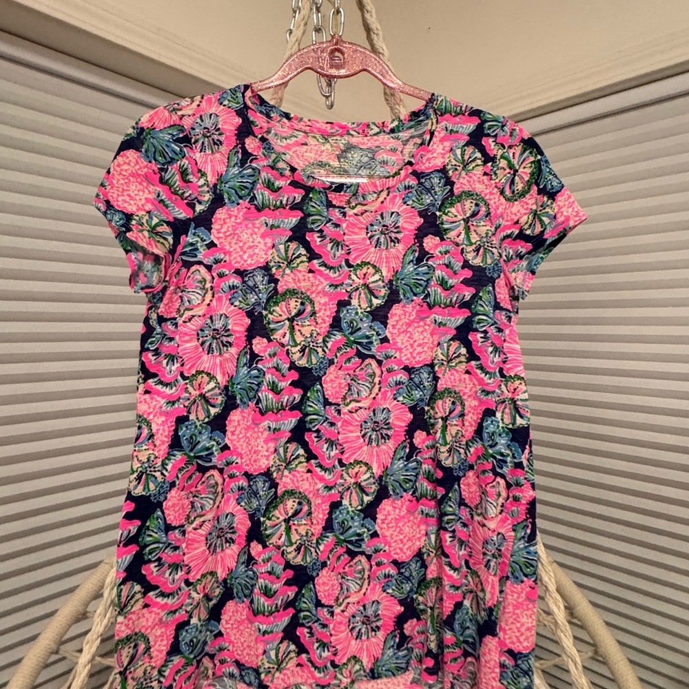 Lilly Pulitzer Floral Short Sleeve Top